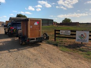 Automation Solutions and Robotics | Nationwide Project Capability Teat spray robot on trailer, en route to Kyvalley installation, Nationwide Project Capability