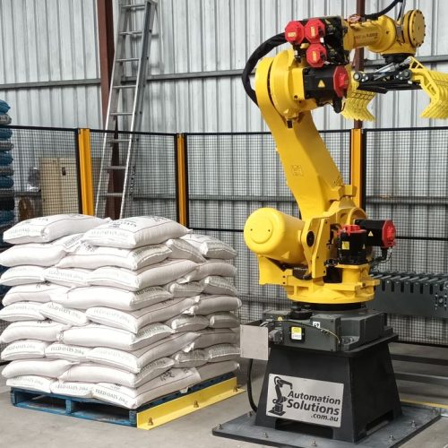 Pallet stacked by robot